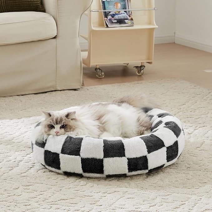 Retro Round Pet Calming Bed – OEM Available suppliers